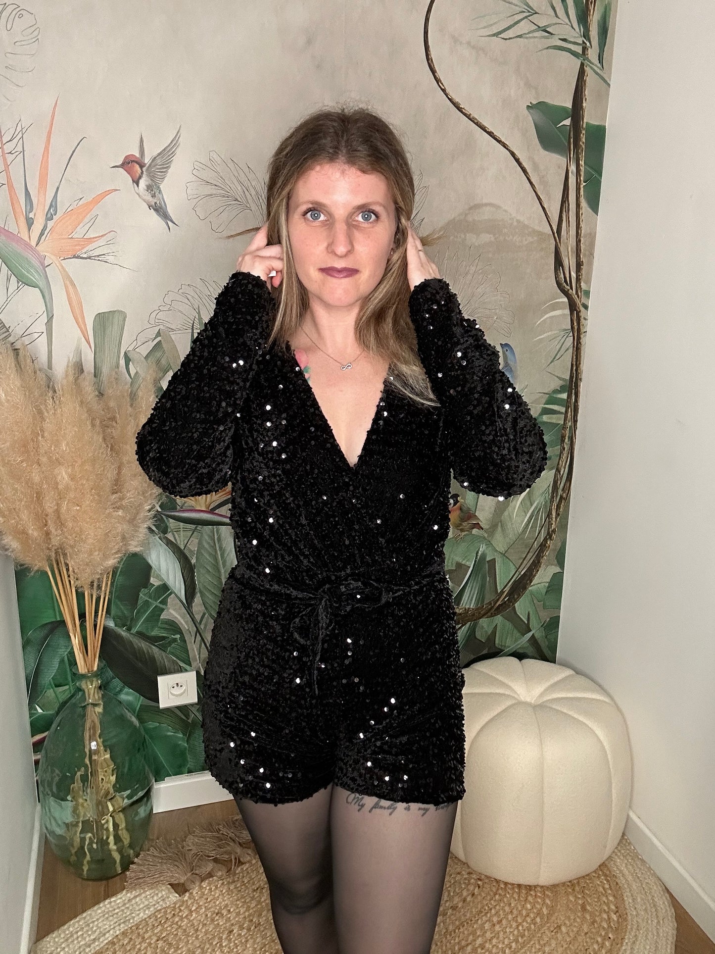 Combishort sequin