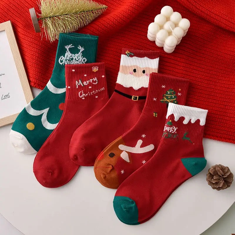 5 paires de chaussettes de Noël